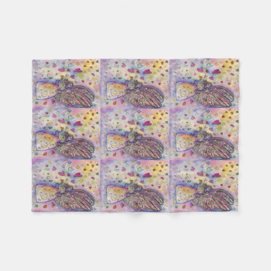 Manifesting Universe Angel Art Fleece Blankets (Vorderseite (Horizontal))