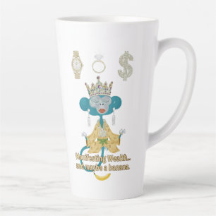 Manifesting Wealth Affe Zen-Kunst Milchtasse