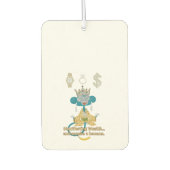 Manifesting Wealth Monkey zen art  Autolufterfrischer (Vorderseite)