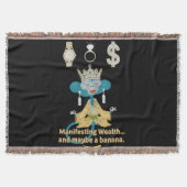 Manifesting Wealth Monkey zen art  Decke (Vorderseite)