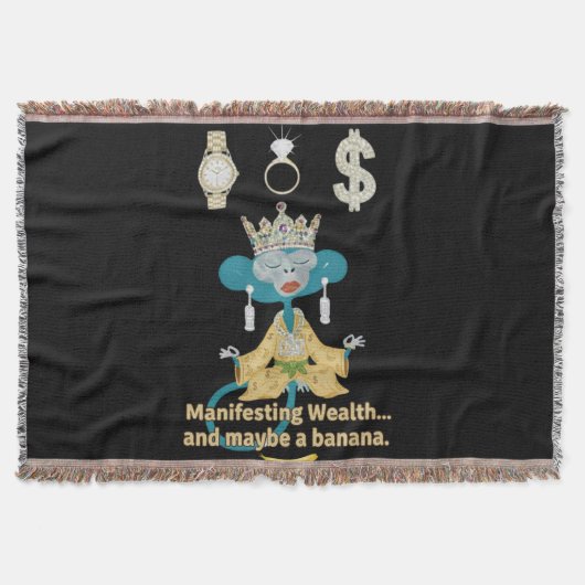 Manifesting Wealth Monkey zen art  Decke (Vorderseite)