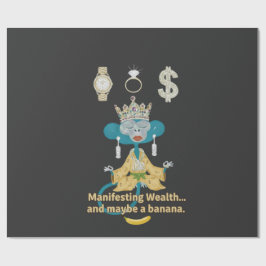 Manifesting Wealth Monkey zen art  Geschenkpapier