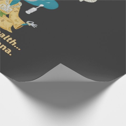 Manifesting Wealth Monkey zen art  Geschenkpapier (Ecke)