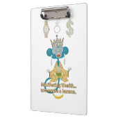 Manifesting Wealth Monkey zen art  Klemmbrett (Links)
