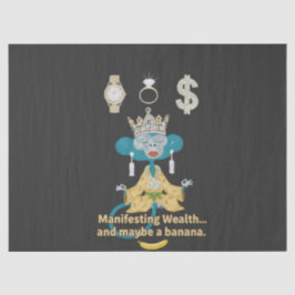 Manifesting Wealth Monkey zen art  Seidenpapier