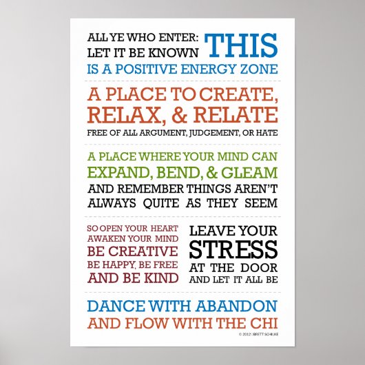 Manifesto "Flow with the Chi" Poster (Vorne)