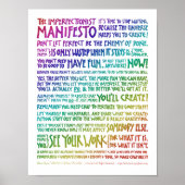 Manifesto Poster - Rainbow White (Vorne)