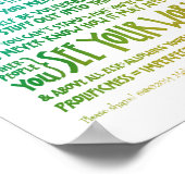 Manifesto Poster - Rainbow White (Ecke)