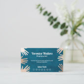 Manikarierte Hände | Kundenbindung Treuekarte (Stehend Vorderseite)