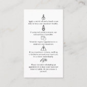 Maniküre Aftercare Card Visitenkarte (Rückseite)