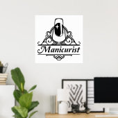 Maniküre am Arbeitsplatz Poster (Heimbüro)