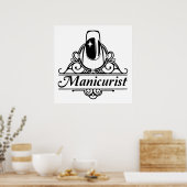 Maniküre am Arbeitsplatz Poster (Küche)