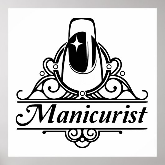 Maniküre am Arbeitsplatz Poster (Vorne)