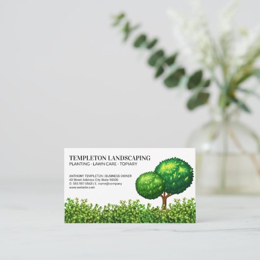 Maniküre | Bushes | Horizontal Visitenkarte (Stehend Vorderseite)