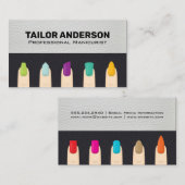 Maniküre Finger Nails | Lederuntergrund Visitenkarte (Vorne/Hinten)