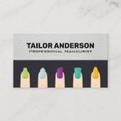 Maniküre Finger Nails | Lederuntergrund Visitenkarte (Vorderseite)