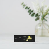 Maniküre in schwarz und gelb mini visitenkarte (Stehend Vorderseite)