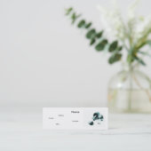 Maniküre in Schwarz und Weiß Mini Visitenkarte (Stehend Vorderseite)