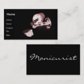 Maniküre in Schwarzweiß I Visitenkarte (Vorne/Hinten)