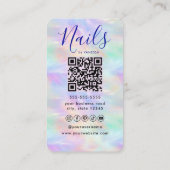 Maniküre-Künstlerin Nagelstudio-Stil Opal Visitenkarte (Rückseite)