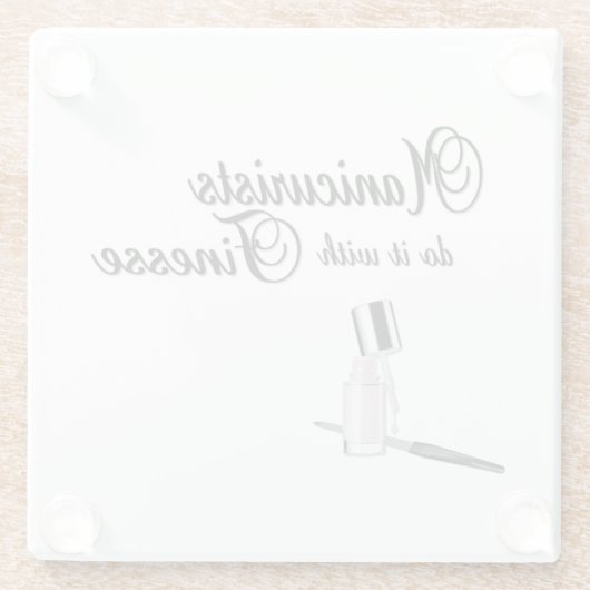 Maniküre machen es mit Finesse Glasuntersetzer (Rückseite)