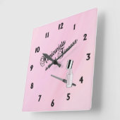 Maniküre machen es mit Finesse Quadratische Wanduhr (Winkel)