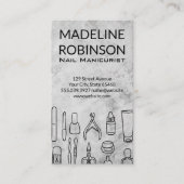 Maniküre | Marmoruntergrund Terminkarte (Vorderseite)