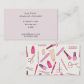 Maniküre, Nagelkünstler, Nageltechniker, freiberuf Visitenkarte (Vorne/Hinten)