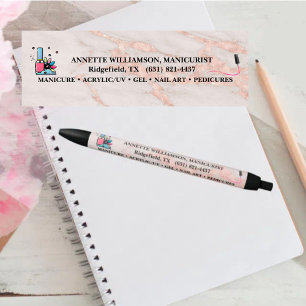 Maniküre Nageltechniker Blush Rose Marmor Kugelschreiber