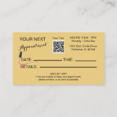 Maniküre Nageltechniker Schwarzer Goldname Visitenkarte (Rückseite)