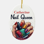 Maniküre Nail Artist Personalisiert Nail Queen Keramik Ornament (Vorne)