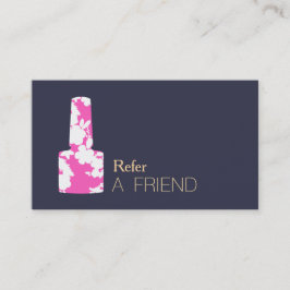Maniküre Nail Salon Refer A Friend Empfehlungskarte