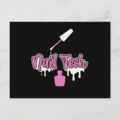 Maniküre Nail Tech Polnisch Farbe Schönheit Pedicu Postkarte (Vorderseite)