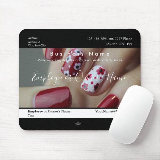 Maniküre Nails Promo Business Foto Mousepad (Mit Mouse)