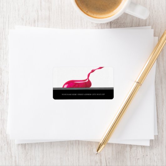 Maniküre oder Nagelstudios Adressaufkleber (Insitu)