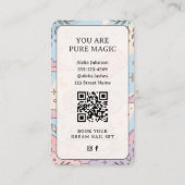 Maniküre Pink Celestial QR Code Visitenkarte (Rückseite)