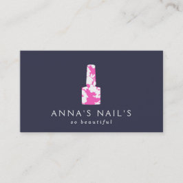 Maniküre Pink Floral Nail Polnisch, Nagelsalon Visitenkarte
