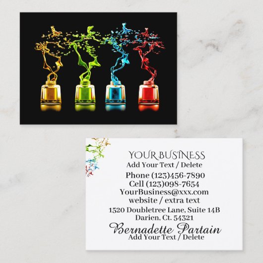 Maniküre Salon - Nageltechniker - Nagelart Visitenkarte (Vorne/Hinten)