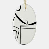 Maniküre-Strichmännchen-Zeichnen Keramik Ornament (Rechts)