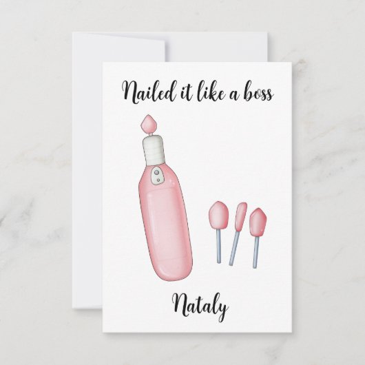 Maniküre-Tools nagelten es wie ein Boss Dankeskarte (Vorderseite)