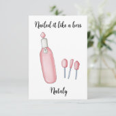Maniküre-Tools nagelten es wie ein Boss Dankeskarte (Stehend Vorderseite)