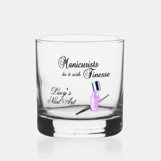Maniküre tun es mit Finesse Personal Whiskyglas (Vorderseite)