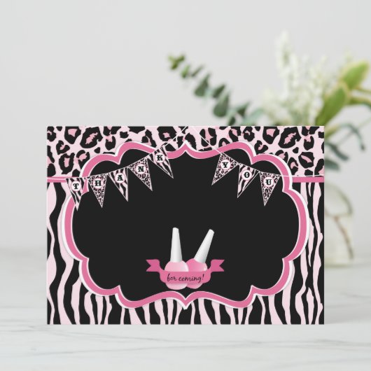 Maniküre u. Pedicure-Wellness-Center-Party danken Dankeskarte (Stehend Vorderseite)