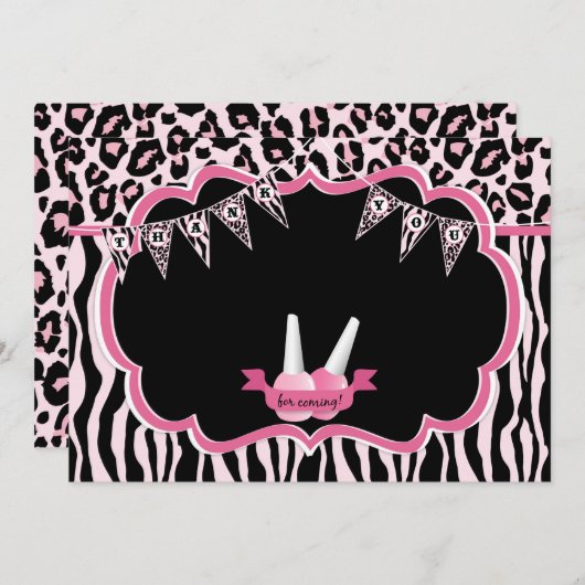 Maniküre u. Pedicure-Wellness-Center-Party danken Dankeskarte (Vorne/Hinten)