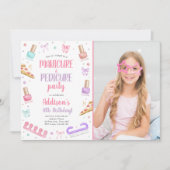 Maniküre- und Pediküre-Geburtstagsfeier Einladung (Vorderseite)