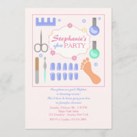 Maniküre und Pediküre Party Einladung