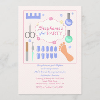 Maniküre und Pediküre Party Einladung