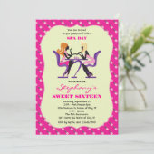 Maniküre-Wellness-Center-16. Geburtstag-Einladung Einladung (Stehend Vorderseite)