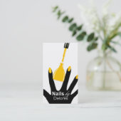 MANIKÜREPEDICURE Nagel-Salongelb Visitenkarte (Stehend Vorderseite)