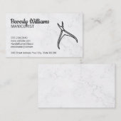 Manikürin | Nail Clipper | Marmoruntergrund Visitenkarte (Vorne/Hinten)